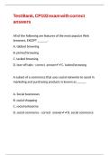 Test Bank&comma; CP102 exam with correct answers