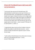 Chem 101 Test Bank Exams 1&2 exam with correct answers 