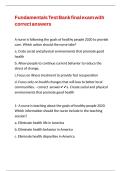 Fundamentals Test Bank final exam with correct answers