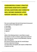 FUNDAMENTALS EXAM 3 PRACTICE QUESTIONS EXAM WITH CORRECT ACTUAL QUESTIONS AND CORRECTLY WELL DEFINED ANSWERS LATEST ALREADY GRADED A&plus; 2025 &ndash; 2026