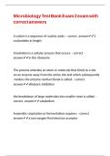 Microbiology Test Bank Exam 2 exam with correct answers