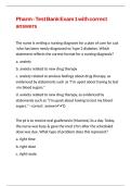 Pharm - Test Bank Exam 1 with correct answers 