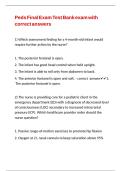 Peds Final Exam Test Bank exam with correct answers