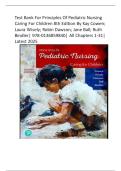 Test Bank For Principles of Pediatric Nursing Caring for Children 8th Edition by Kay Cowen&semi; Laura Wisely&semi; Robin Dawson&semi; Jane Ball&semi; Ruth Bindler&vert; 978-0136859840&vert; All Chapters 1-31&vert; LATEST