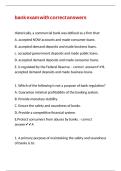 bank exam with correct answers 