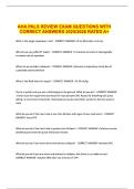 AHA PALS REVIEW EXAM QUESTIONS WITH CORRECT ANSWERS 