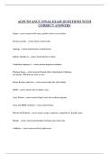 AGPCNP ANCC FINAL EXAM QUESTIONS WITH CORRECT ANSWERS&period;