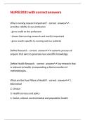 NURS 2031 with correct answers