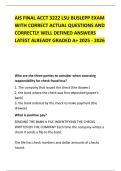 AIS FINAL ACCT 3222 LSU BUSLEPP EXAM WITH CORRECT ACTUAL QUESTIONS AND CORRECTLY WELL DEFINED ANSWERS LATEST ALREADY GRADED A&plus; 2025 - 2026