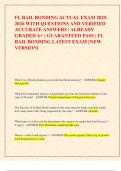 FL BAIL BONDING ACTUAL EXAM 2025 2026 WITH QUESTIONS AND VERIFIED  ACCURATE ANSWERS &vert; ALREADY  GRADED A&plus; &vert; GUARANTEED PASS &vert; FL  BAIL BONDING LATEST EXAM &lbrack;NEW  VERSION&rsqb;