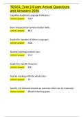 TESOL Test 3 Exam Actual Questions and Answers 2026&period;docx