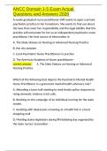 ANCC Domain 1-5 Exam Actual Questions and Answers 2026&period;docx