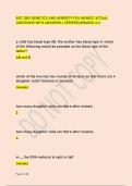 BSC 1005 GENETICS AND HEREDITY FSU NEWEST ACTUAL  QUESTIONS WITH ANSWERS&period;&sol; VERIFIED&sol;GRADED A&plus;&sol;