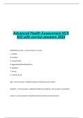 Comprehensive NCS 832 Advanced Health Assessment study guide for 2025&period; Covers physical examination&comma; clinical reasoning&comma; differential diagnosis&comma; patient history&comma; and assessment techniques for nurse practitioners&period;