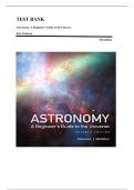 Test Bank for Astronomy&colon; A Beginner's Guide to the Universe 7th Edition by Eric Chaisson &comma; ISBN&lowbar; 9780321815354 Guide A&plus;