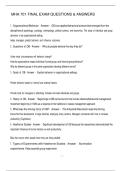 MHA 701 FINAL EXAM QUESTIONS & ANSWERS