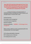 WGU D174 Marketing Management Test Bank - 250 Exam Prep Q&A
