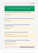 CPJE Law Questions and Correct Answers&sol;  Latest Update &sol; Already Graded