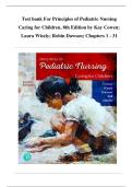 Test bank For Principles of Pediatric Nursing Caring for Children&comma; 8th Edition by Kay Cowen&semi; Laura Wisely&semi; Robin Dawson&semi; Chapters 1 - 31 complete edition&period;