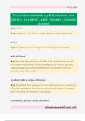 Texas government 2306 Questions and Correct Answers&sol; Latest Update &sol; Already Graded