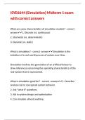 ISYE6644 &lpar;Simulation&rpar; Midterm 1 exam with correct answers 