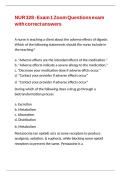 NUR 328 - Exam 1 Zoom Questions exam with correct answers 