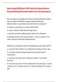 Nursing 328 Quiz -5 Practice Questions from the book exam with correct answers 