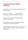 NUR 328 EXAM 1 WITH CORRECT ANSWERS