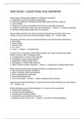 SSM EXAM 1 QUESTIONS AND ANSWERS