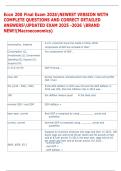 Econ 200 Final Exam 2026NEWEST VERSION WITH  COMPLETE QUESTIONS AND CORRECT DETAILED  ANSWERSUPDATED EXAM 2025 -2026 BRAND  NEW&excl;&excl;&lpar;Macroeconomics&rpar; 