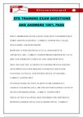 EFD TRAINING EXAM QUESTIONS AND ANSWERS 100&percnt; PASS