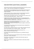 SSM MIDTERM QUESTIONS & ANSWERS