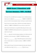HBSE Exam 2 Questions with Correct Answers 100&percnt; Verified