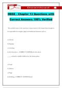 HBSE - Chapter 13 Questions with Correct Answers 100&percnt; Verified
