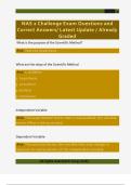 NAS 2 Challenge Exam Questions and  Correct Answers&sol; Latest Update &sol; Already  Graded