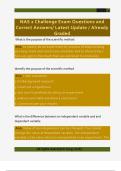 NAS 2 Challenge Exam Questions and  Correct Answers&sol; Latest Update &sol; Already  Graded 
