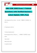 JMU COB 300D Exam 3 Tokman Questions with Verified Answers &vert; Latest Update 100&percnt; Pass