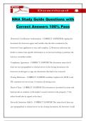 NNA Study Guide Questions with Correct Answers 100&percnt; Pass