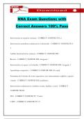NNA Exam Questions with Correct Answers 100&percnt; Pass
