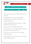 NNA California Exam Questions with Correct Answers 100&percnt; Pass