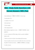 NNA - Study Guide Questions with Correct Answers 100&percnt; Pass
