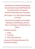 Test Bank Fundamental Managerial Accounting Concepts &lpar;2025 Release&rpar; 11th Edition By Christopher Edmonds&comma; Mark Edmonds&comma; Jennifer Edmonds