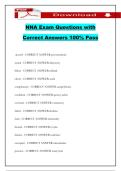 NNA Exam Questions with Correct Answers 100&percnt; Pass