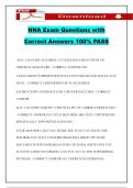 NNA Exam Questions with Correct Answers 100&percnt; PASS
