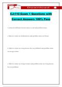 CJ&colon;110 Exam 1 Questions with Correct Answers 100&percnt; Pass