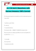 CJ 110 Unit 2 Questions with Correct Answers 100&percnt; Correct