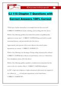 CJ 110 Chapter 7 Questions with Correct Answers 100&percnt; Correct