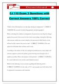 CJ 110 Exam 3 Questions with Correct Answers 100&percnt; Correct
