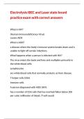 Electrolysis IBEC and Laser state board practice exam with correct answers