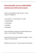 Electrolysis IBEC and Laser STATE BOARD practice exam with correct answers